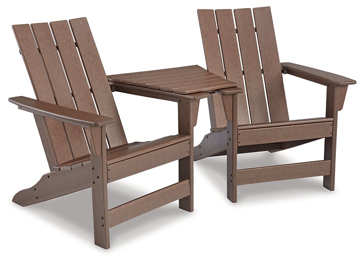 Emmeline 2 Adirondack Chairs with Tete-A-Tete Table Connector  Half Price Furniture