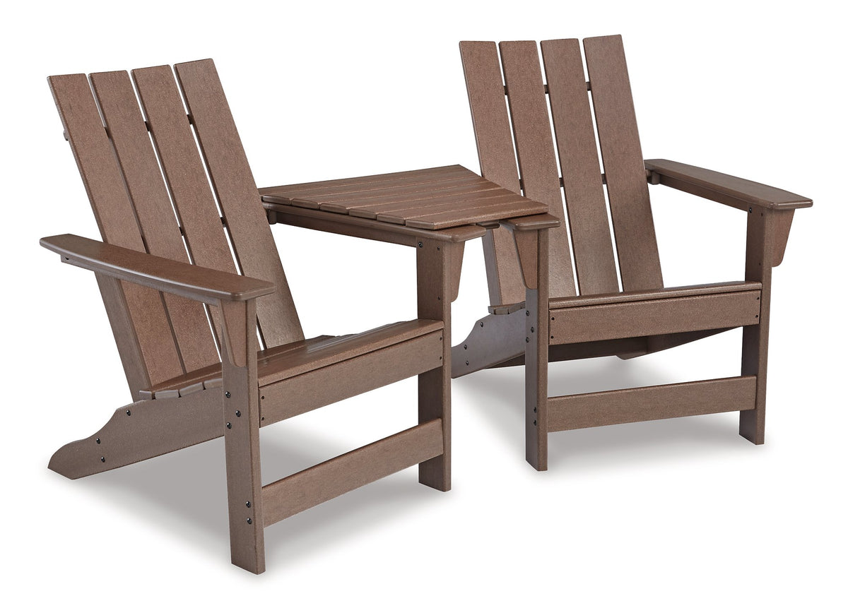 Emmeline Outdoor Adirondack Chairs with Tete-A-Tete Connector  Half Price Furniture