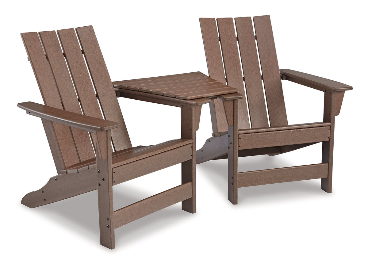 Emmeline Outdoor Adirondack Chairs with Tete-A-Tete Connector Half Price Furniture