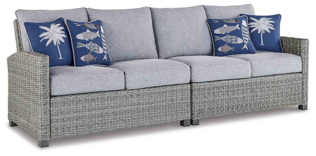 Naples Beach Outdoor Right and Left-arm Facing Loveseat with Cushion (Set of 2) Half Price Furniture