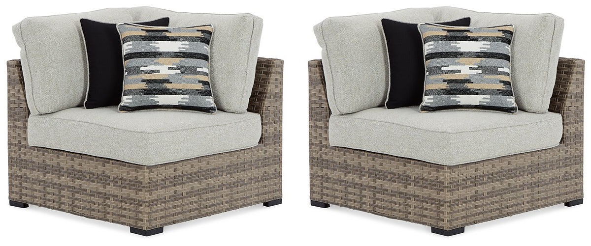 Calworth Outdoor Corner with Cushion (Set of 2)  Las Vegas Furniture Stores