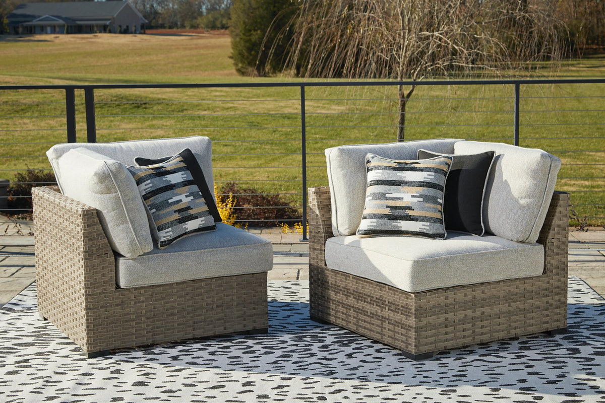 Calworth Outdoor Corner with Cushion (Set of 2) - Outdoor Seating - Half Price Furniture