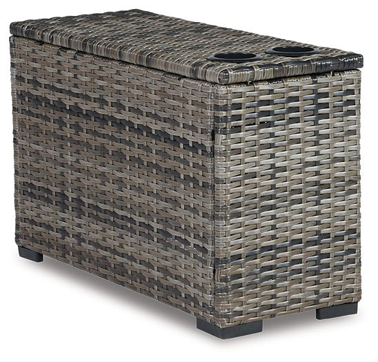 Harbor Court Console with Drink Holders Half Price Furniture