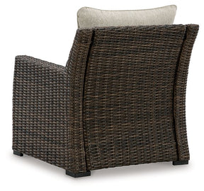 Brook Ranch Outdoor Lounge Chair with Cushion - Half Price Furniture