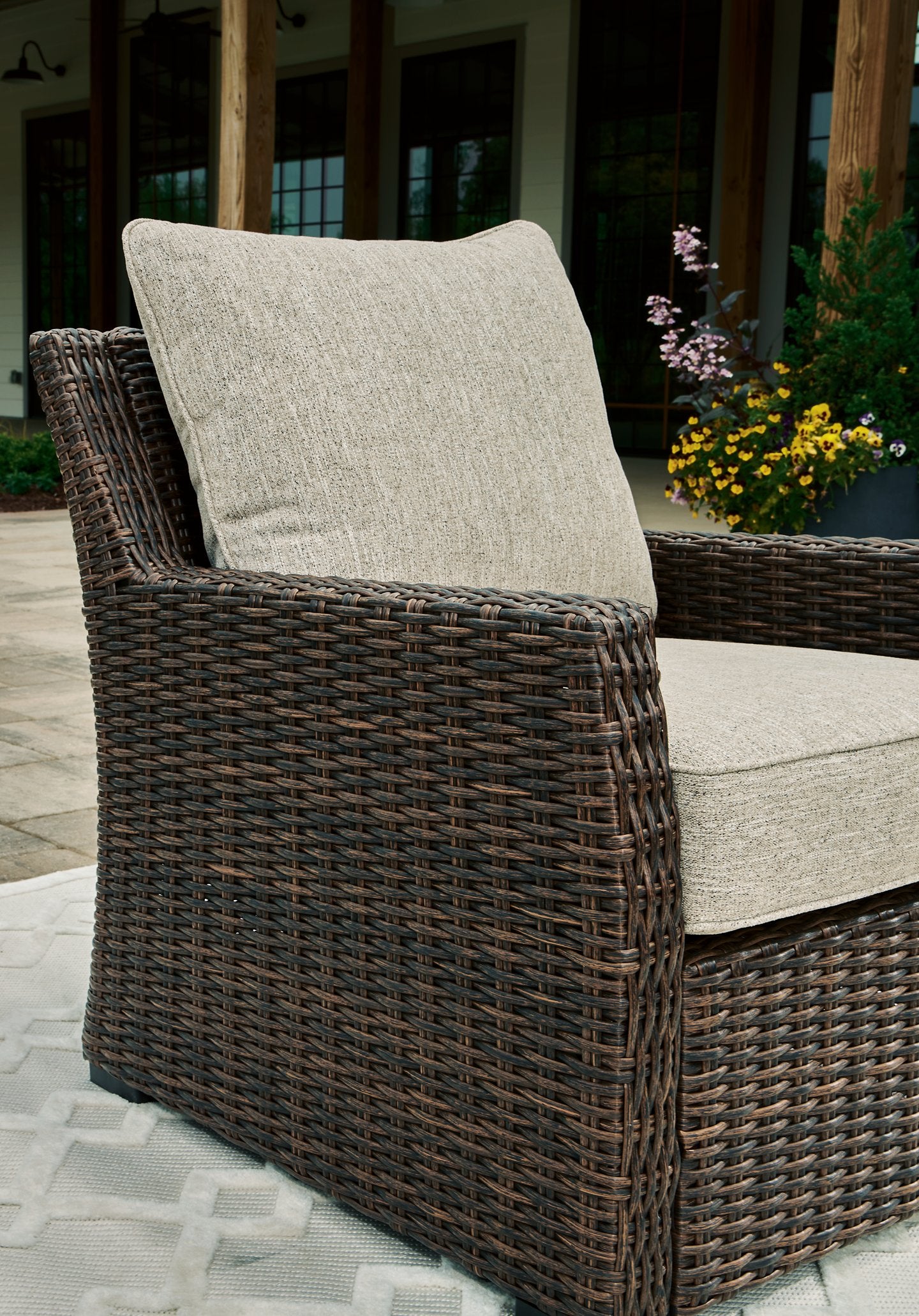 Brook Ranch Outdoor Lounge Chair with Cushion - Half Price Furniture