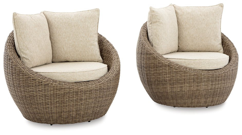 Danson Swivel Lounge with Cushion (Set of 2)  Half Price Furniture