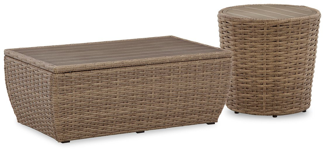 Sandy Bloom Outdoor Occasional Table Set  Half Price Furniture