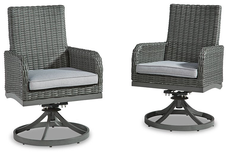 Elite Park Swivel Chair with Cushion (Set of 2)  Las Vegas Furniture Stores