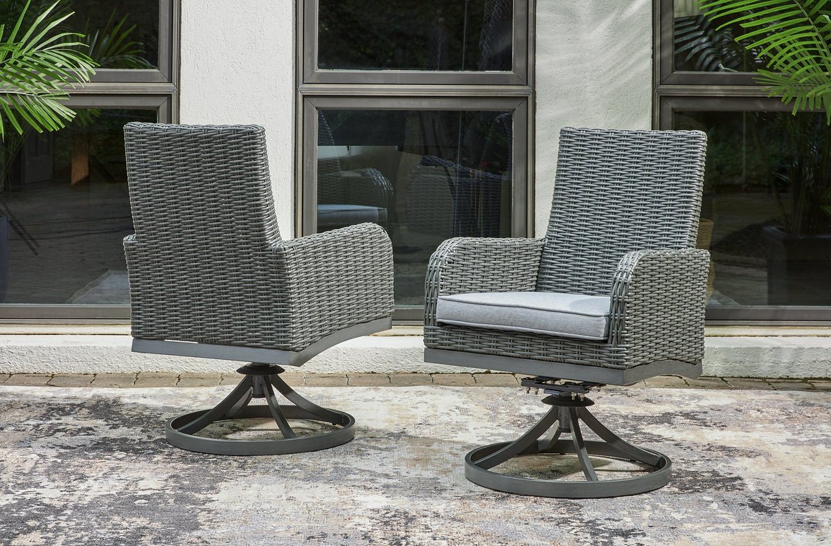 Elite Park Swivel Chair with Cushion (Set of 2) - Outdoor Dining Chair - Half Price Furniture