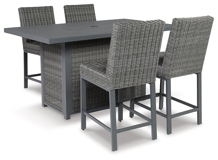 Palazzo Outdoor Counter Height Dining Table with 4 Barstools  Half Price Furniture