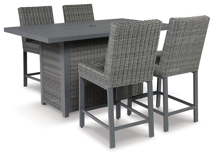 Palazzo Outdoor Counter Height Dining Table with 4 Barstools Half Price Furniture