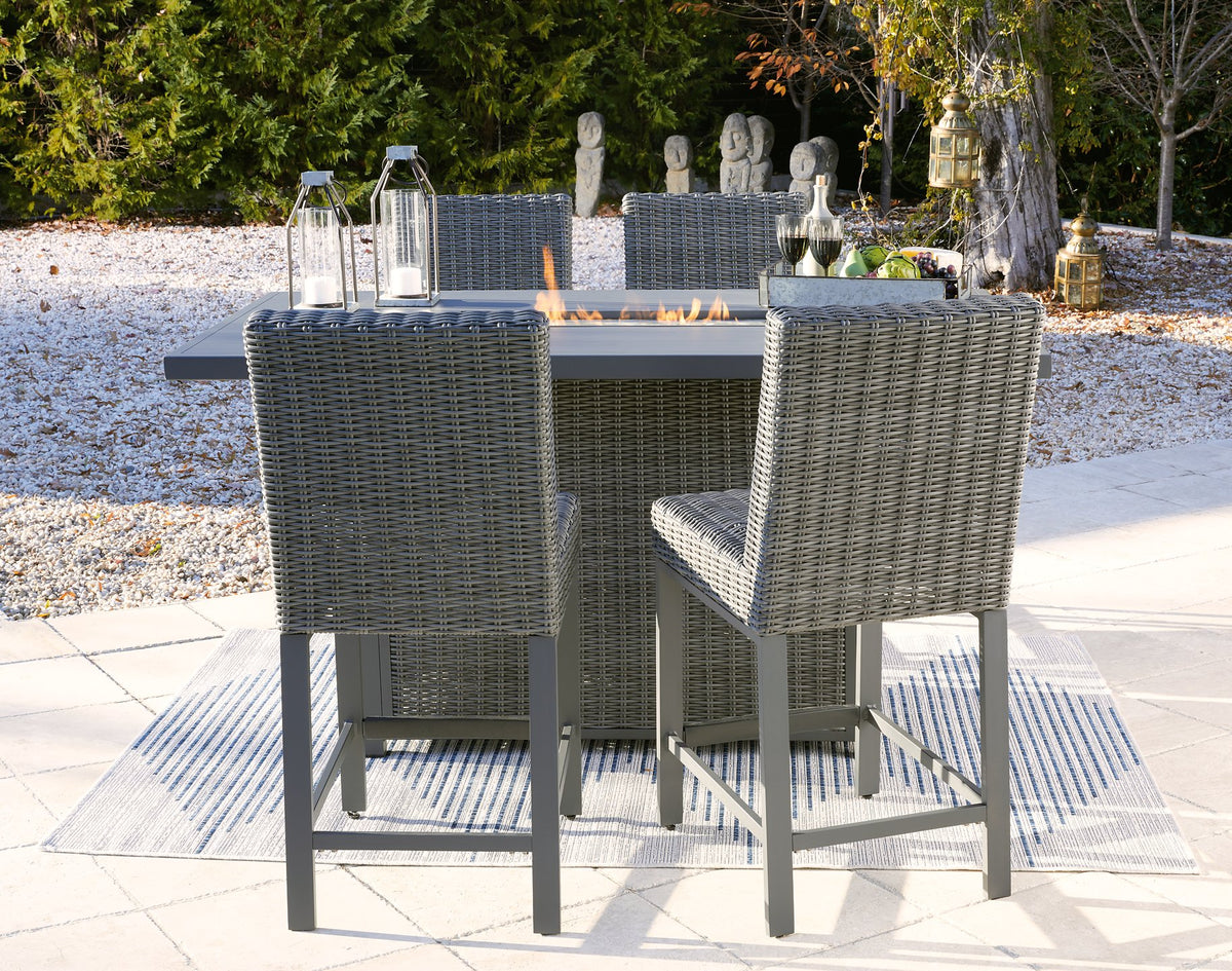 Palazzo Outdoor Counter Height Dining Table with 4 Barstools - Half Price Furniture