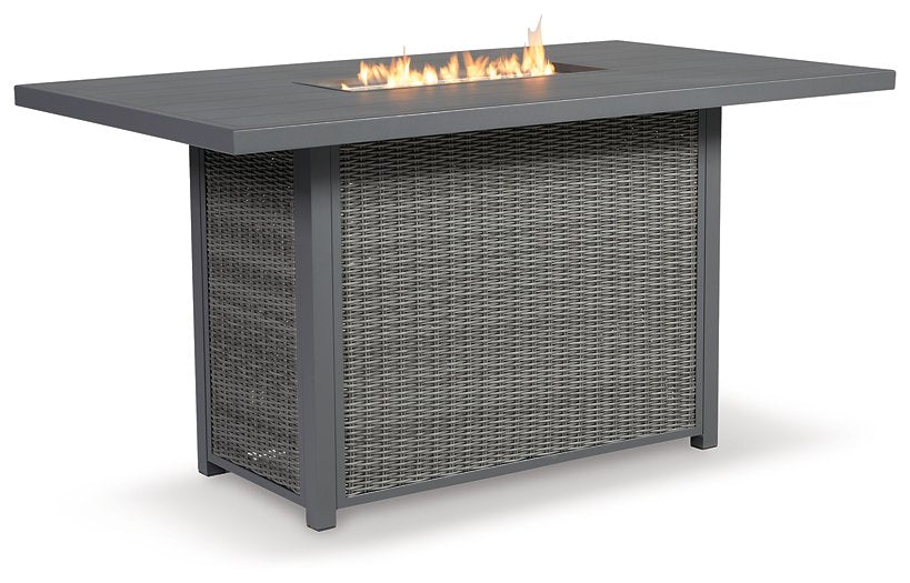 Palazzo Outdoor Bar Table with Fire Pit - Half Price Furniture