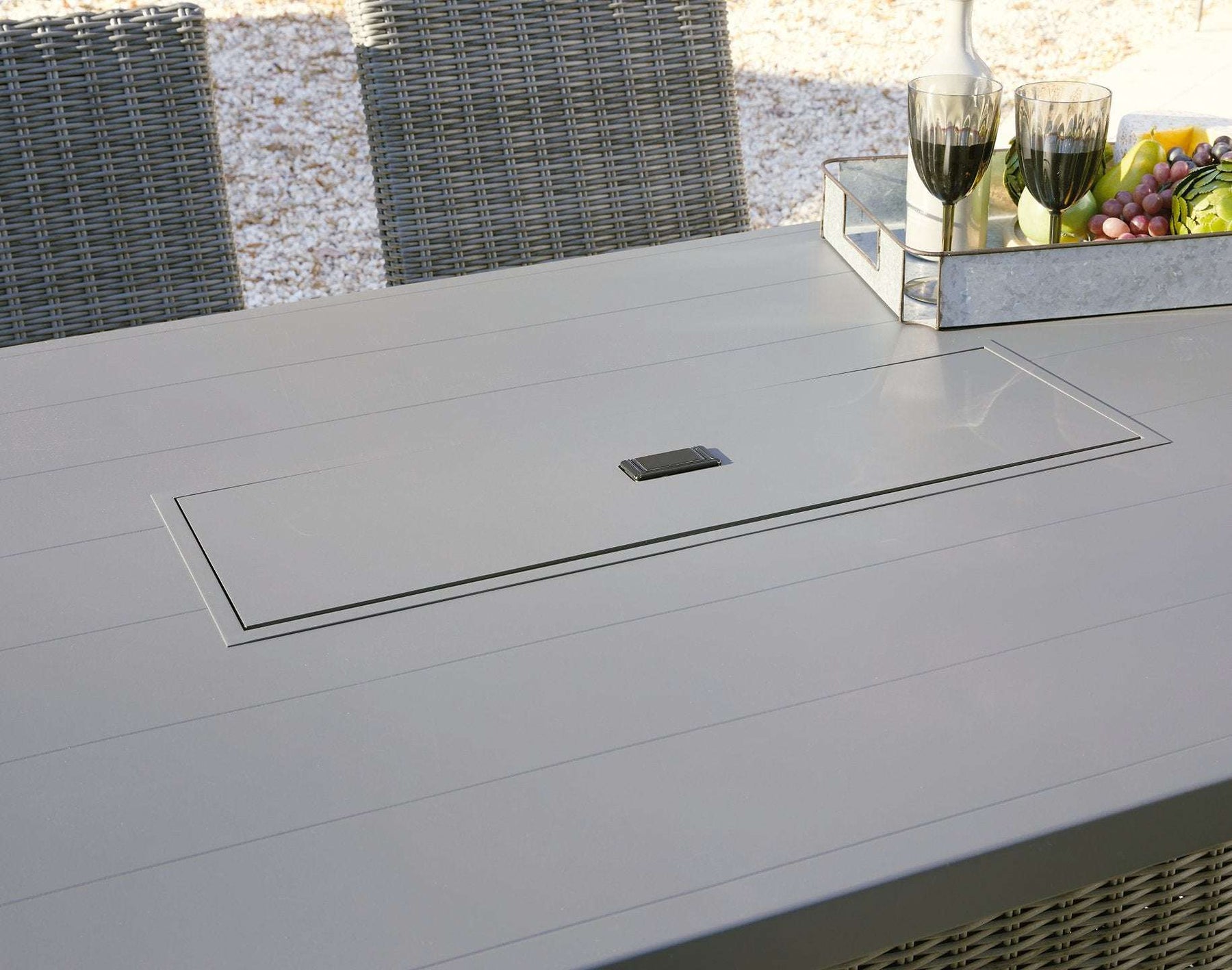 Palazzo Outdoor Bar Table with Fire Pit - Half Price Furniture