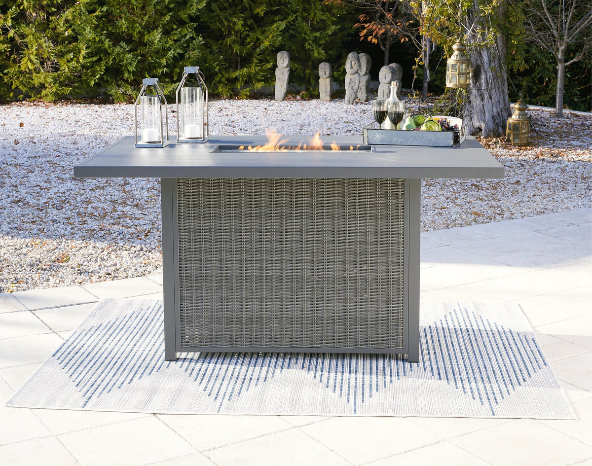 Palazzo Outdoor Bar Table with Fire Pit - Half Price Furniture