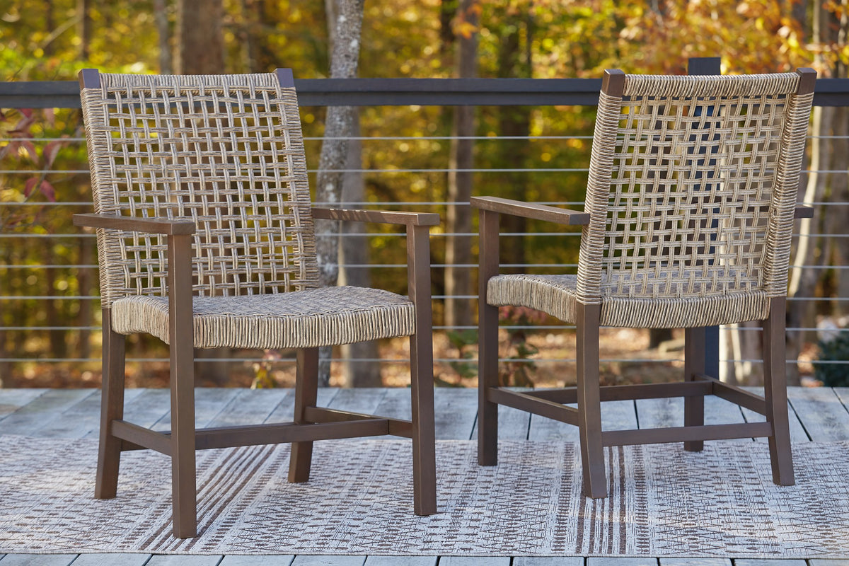 Germalia Outdoor Dining Arm Chair (Set of 2) - Half Price Furniture