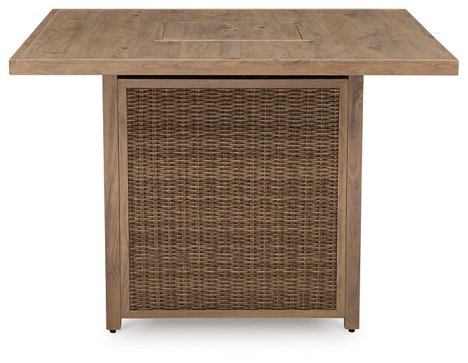 Walton Bridge Outdoor Bar Table with Fire Pit - Half Price Furniture