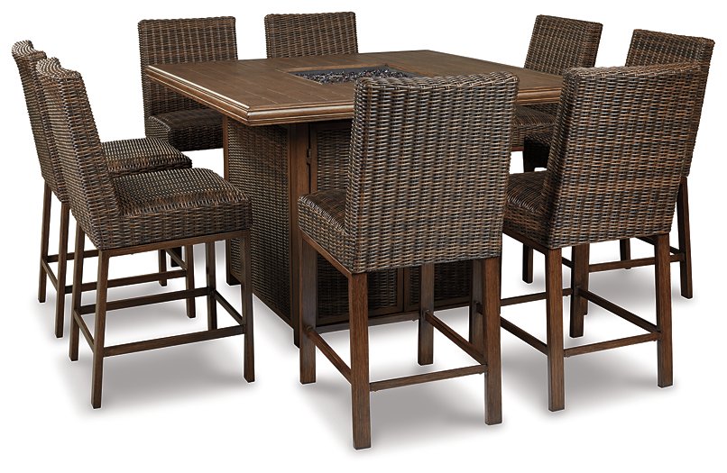 Paradise Trail Outdoor Bar Table Set  Half Price Furniture