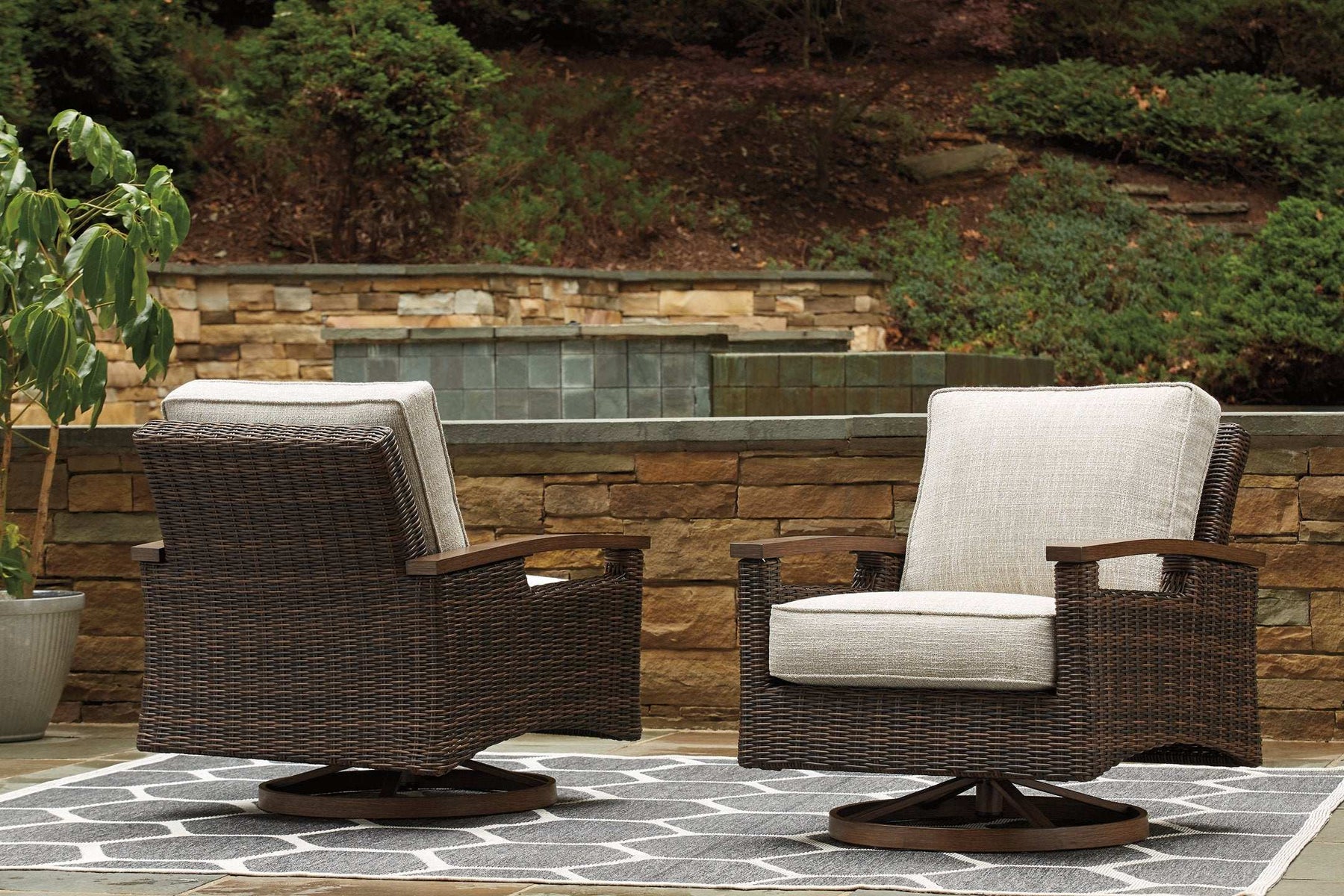 Paradise Trail Swivel Lounge Chair (Set of 2) Half Price Furniture