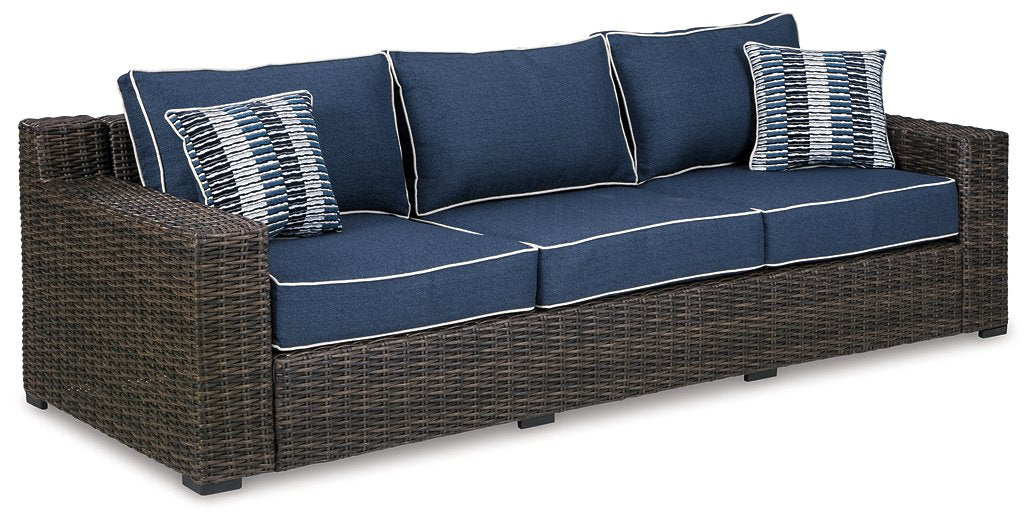 Grasson Lane Grasson Lane Nuvella Sofa, Loveseat, Lounge Chair and Ottoman with Coffee and End Table - Half Price Furniture