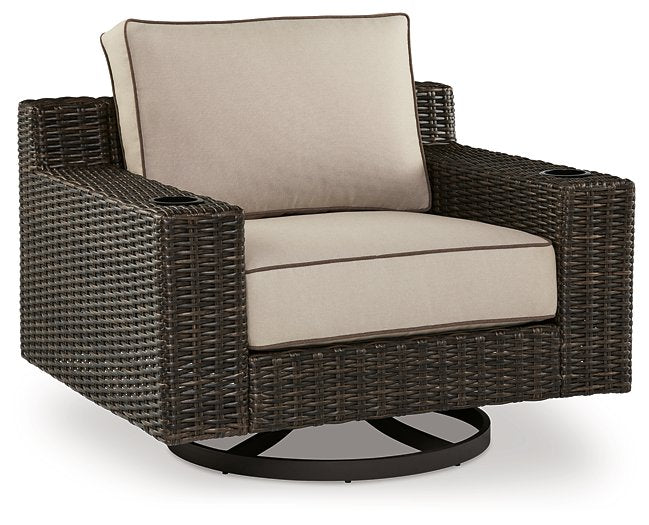 Coastline Bay Outdoor Swivel Lounge with Cushion  Las Vegas Furniture Stores