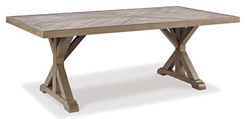 Beachcroft Dining Table with Umbrella Option - Outdoor Dining Table - Half Price Furniture