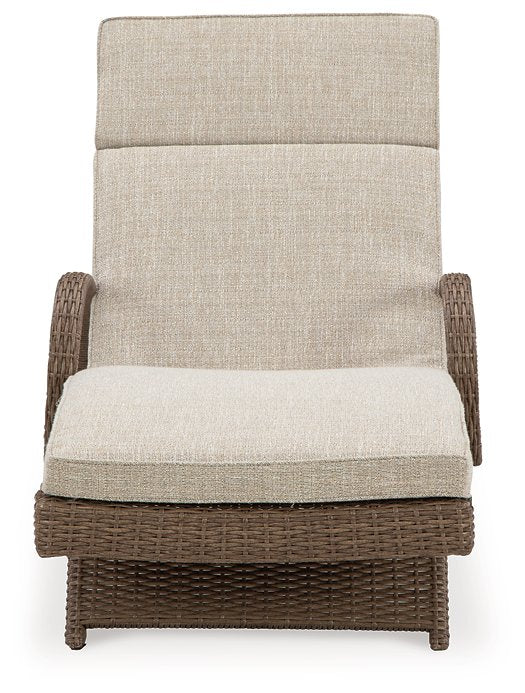 Beachcroft Outdoor Chaise Lounge with Cushion - Outdoor Seating - Half Price Furniture