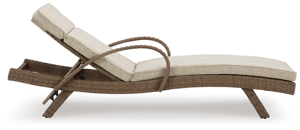 Beachcroft Outdoor Chaise Lounge with Cushion - Outdoor Seating - Half Price Furniture