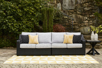 Beachcroft 2-Piece Outdoor Loveseat with Cushion - Half Price Furniture