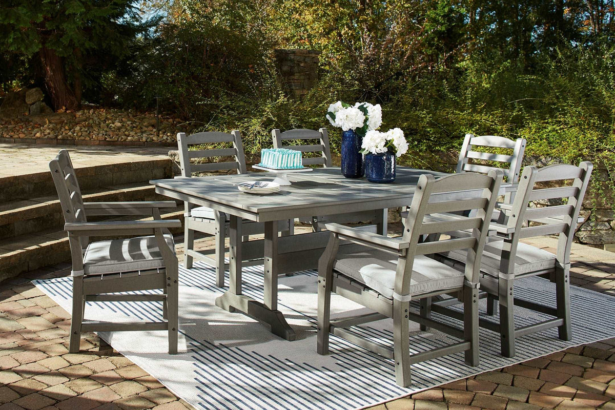 Visola Outdoor Dining Table with 6 Chairs Half Price Furniture