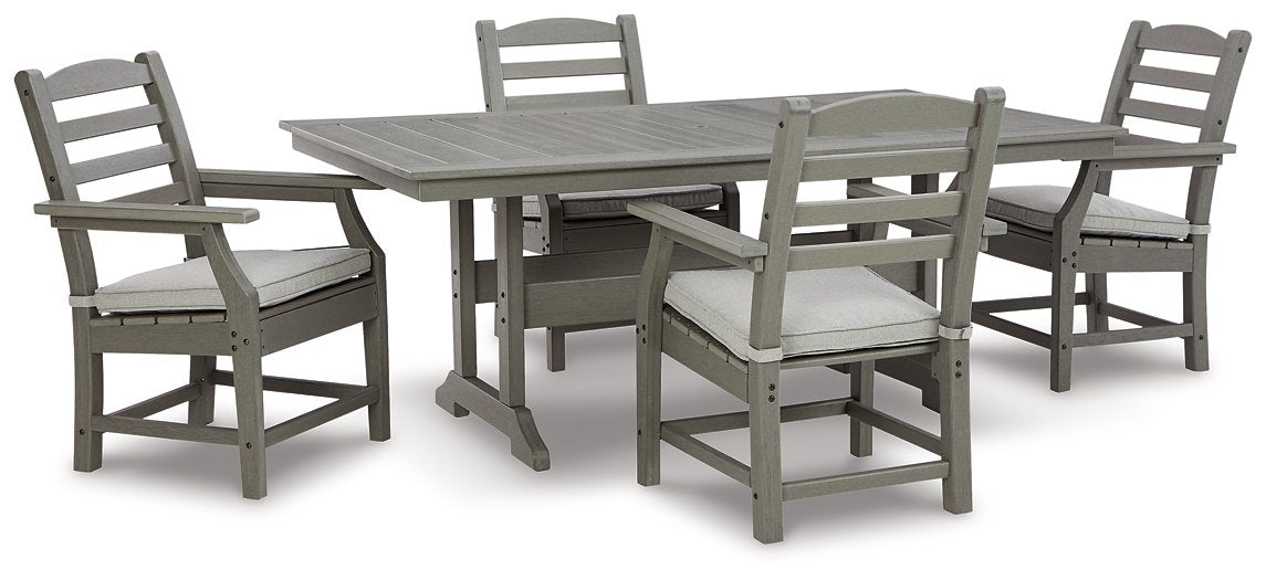 Visola Outdoor Dining Table with 4 Chairs  Half Price Furniture