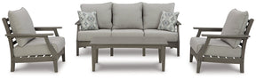 Visola Outdoor Sofa Conversation Set - Half Price Furniture