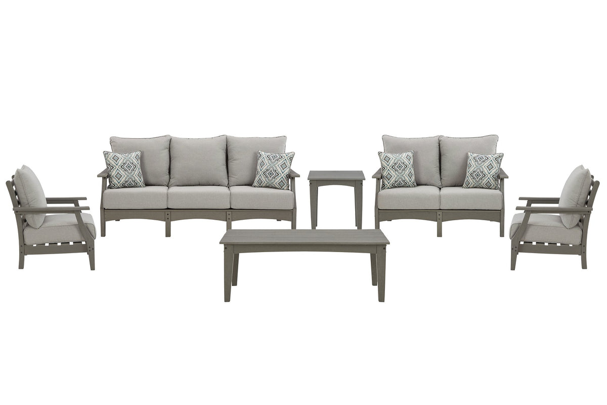 Visola Outdoor Sofa and Loveseat Set Half Price Furniture