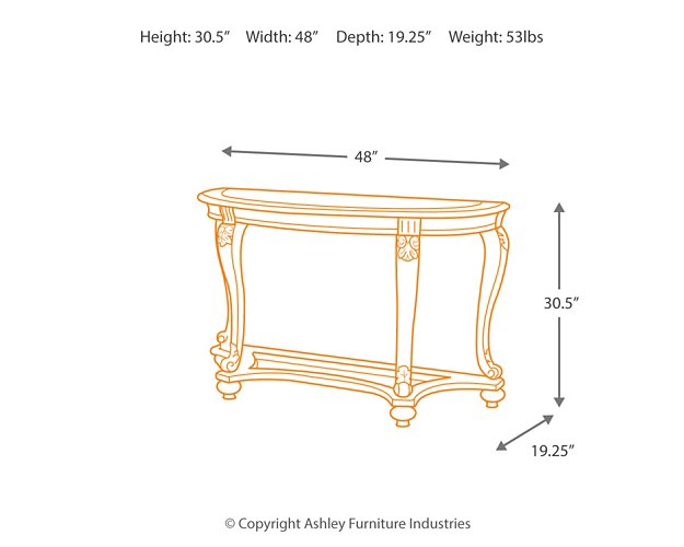 Norcastle Sofa/Console Table - Half Price Furniture