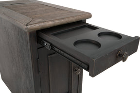 Tyler Creek Chairside End Table with USB Ports & Outlets - Half Price Furniture