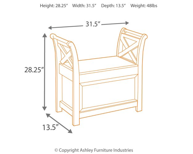 Abbonto Accent Bench - Bench - Half Price Furniture