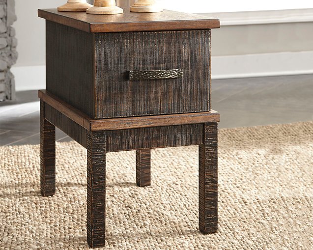 Stanah Chairside End Table with USB Ports & Outlets - Half Price Furniture