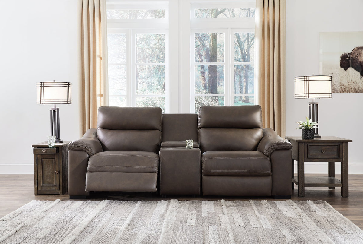 Salvatore 3-Piece Power Reclining Loveseat with Console Half Price Furniture
