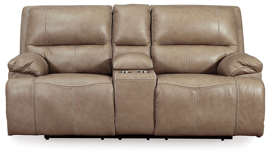 Ricmen Power Reclining Loveseat with Console Half Price Furniture