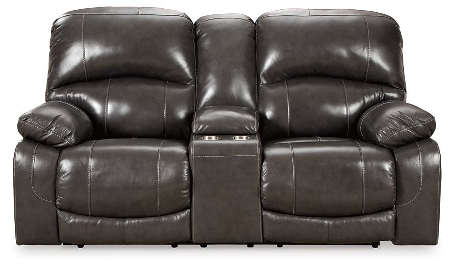 Hallstrung Power Reclining Loveseat with Console Half Price Furniture
