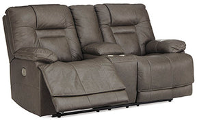 Wurstrow Power Reclining Loveseat with Console - Half Price Furniture