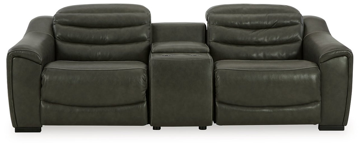 Center Line 3-Piece Power Reclining Loveseat with Console  Half Price Furniture