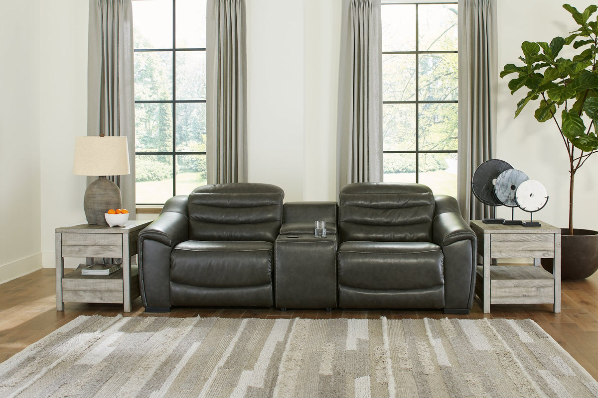 Center Line 3-Piece Power Reclining Loveseat with Console - Sectional - Half Price Furniture