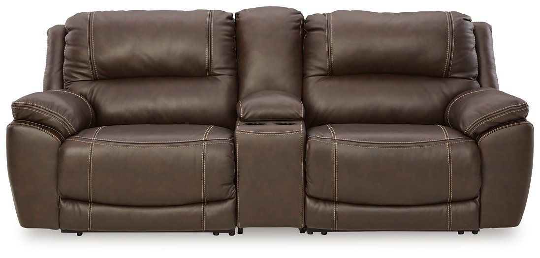 Dunleith 3-Piece Power Reclining Loveseat with Console  Half Price Furniture