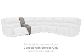 Dunleith 3-Piece Power Reclining Sectional Loveseat with Console - Half Price Furniture