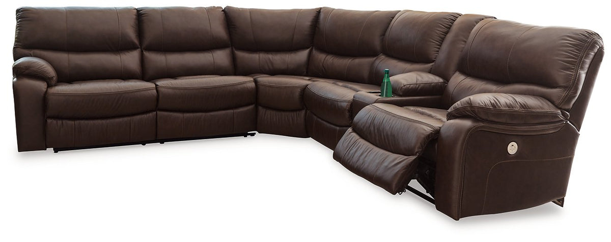 Family Circle Power Reclining Sectional  Half Price Furniture