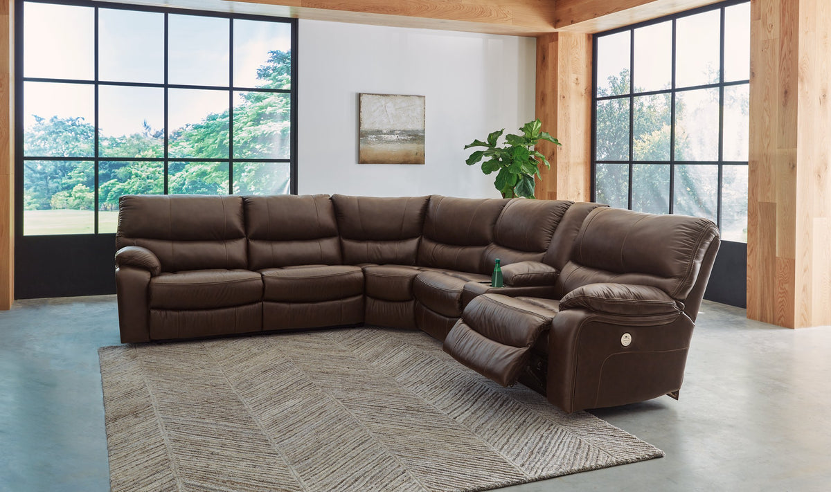 Family Circle Power Reclining Sectional  Las Vegas Furniture Stores