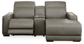 Correze Power Reclining Sectional with Chaise  Half Price Furniture