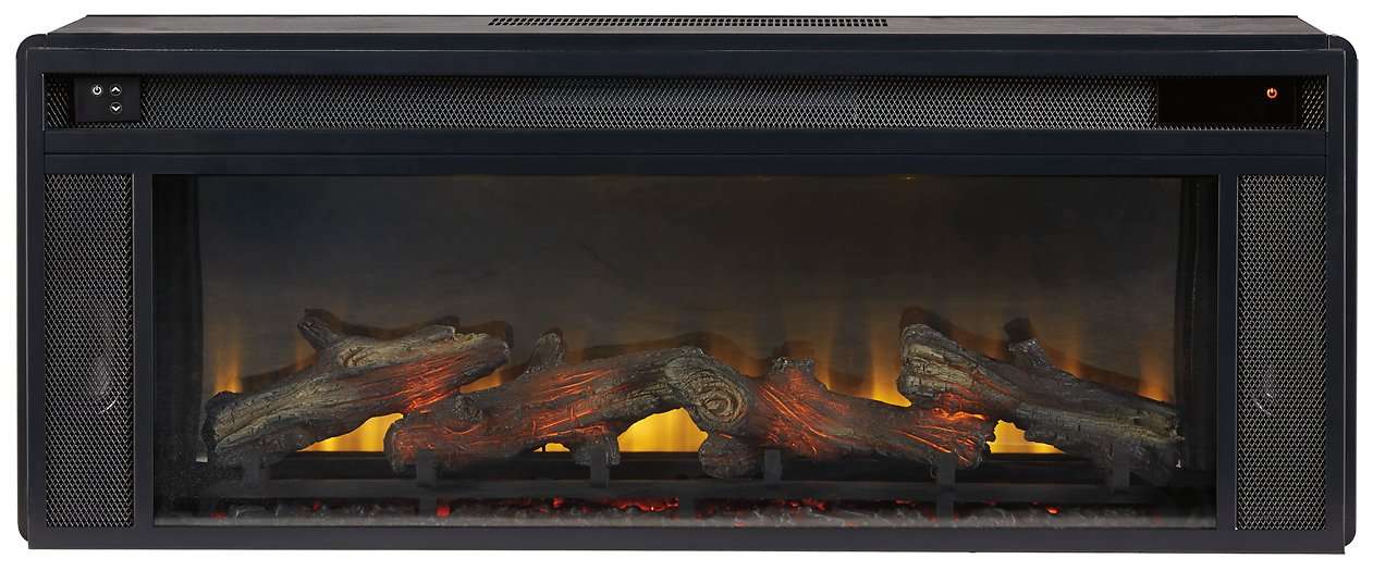 Flamory 72" TV Stand with Electric Fireplace - Half Price Furniture