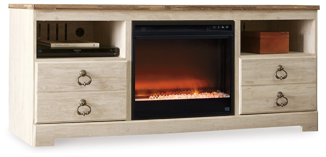 Willowton 64" TV Stand with Electric Fireplace - Half Price Furniture